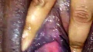 Latina Fingers Her Fat Wet Pussy to Orgasm