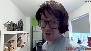 big tit british slut tricked into swallowing nerd's cock first time