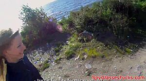 Doggystyled Outdoor Amateur Teen Cummed on Ass POV