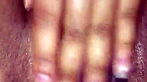 Latina Fingers Her Fat Wet Pussy to Orgasm