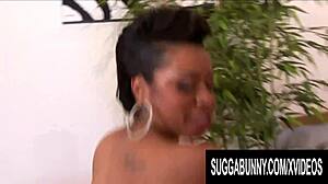 Ebony Regina Spice Bounces Big Booty on Cock