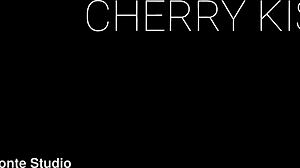 cherry kiss goes insane taking two monster cocks double penetration dry