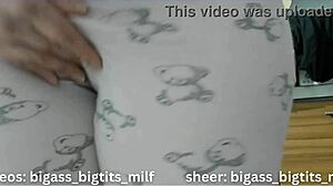 damn big ass milf in pajamas fingers wet pussy and anal with huge toys!