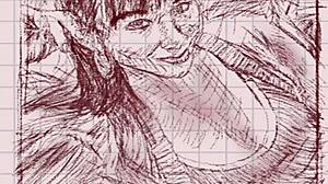 sketching a cute beautiful asian milf lost in hot sex fantasy dreams