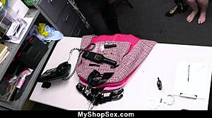 Shoplifter teen submits to cop's big cock pounding?