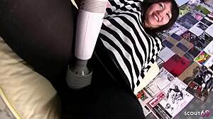 asian milf wife seduces stranger for hairy pussy creampie