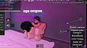 Blasting Cumshot on Roblox Babe's Big Tits Ass