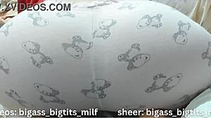 damn big ass milf in pajamas fingers wet pussy and anal with huge toys!