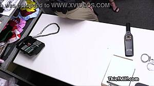 Big tit milf shoplifts dress then deepthroats cock close-up