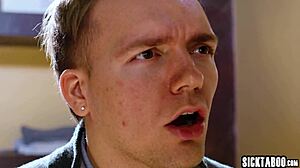 joshua lewis strokes huge cock on lauren phillips big tits milf taboo