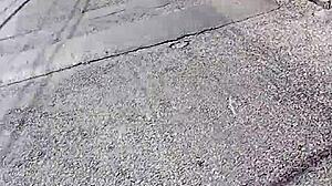 Naked on street flashing milf ass publicly