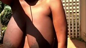 Huge Natural Boobs On Pregnant Ebony Girlfriend