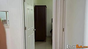 my horny stepmom sneaks forbidden threesome fuck with me and husband