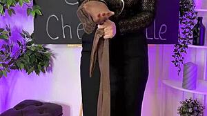 wanna see this sexy milf teacher in coffee nylons stockings heels big ass nightclub tease?