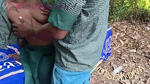 Suggestive schoolmate bends over bush for nasty cash doggystyle pounding full movie