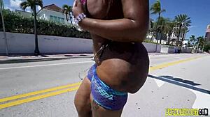 Victoria Cakes Bounces Giant Ass On Street!