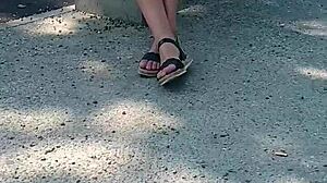 Naked on street flashing milf ass publicly