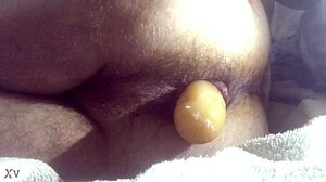 anal dildo stuffed deep inside her gaping hole!