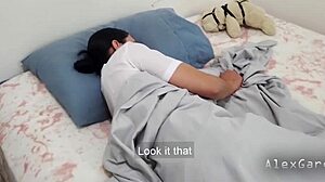 hey psai i talked my stepdaughter into anal creampie when home alone in skirt