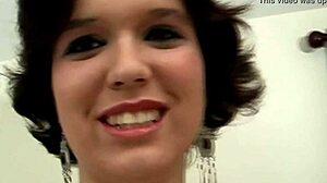 innocent xs girl with small tits gets pussy licked in cute cunilingus session. muff diving drives her wild