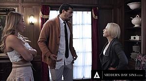 Cheating husband caught by wife nicole doshi in sloppy anal creampie