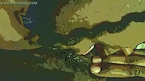 ebony pussy takes wet dildo and tongue team tag