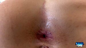 Pale tattooed bitch Maria Marley gapes wildly from rough anal pounding!