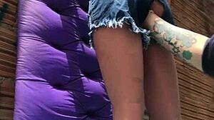 Married Ass Toyed Outdoor In Favela With Amateur Fuck Doll