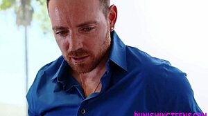 kinky teen rubs cunt then rides bound cock in bdsm