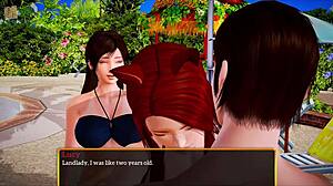 Big Titted Brunette Teen Milf Plays Redhead Game Seduction