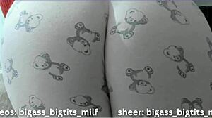 damn big ass milf in pajamas fingers wet pussy and anal with huge toys!