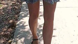 Naked on street flashing milf ass publicly