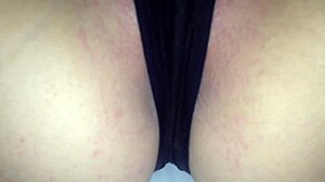 cuckold wife saves creampie cum from date on her panties...