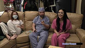 dr tampa turns blaire celeste into pierced nipple guinea pig in hospital humiliation