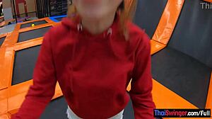 i adore my thai milf gf bouncing trampoline before home fuck