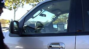 Shaved teen flexes tight abs taking big black cock balls deep