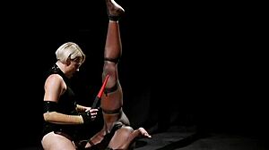 damn that lesbian milf bangs my ebony slut ass so kinky bound