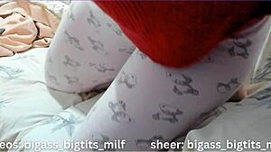 damn big ass milf in pajamas fingers wet pussy and anal with huge toys!