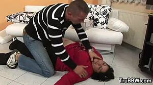 I rescue desperate plump bbw and she rewards me pounding her fat ass and tits