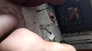 fiery amateur sex by the fireplace, wanna watch?