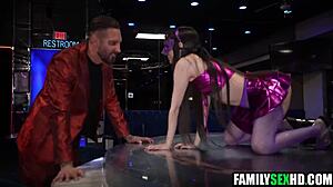 Stripper Stepdaughter’s Pussy Bribes Stepdad And Brother!