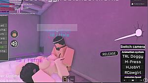Blasting Cumshot on Roblox Babe's Big Tits Ass