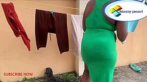 fucked cheating ebony wife both holes rough squirting creampie neighborhood