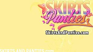 quick upskirt flash of my petite teen panties just for you 😏👙🔥