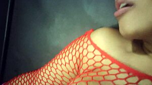 Behind the scenes glasses cam catches half-asian big-boob babe powerfucked loud in shaved pussy