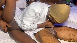 hey petite ebony nurse, ready to ride that monster bbc at home?