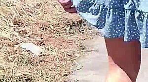 Naked on street flashing milf ass publicly