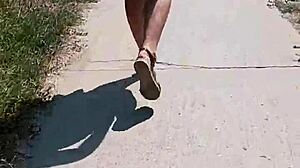 Naked on street flashing milf ass publicly