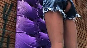 Married Ass Toyed Outdoor In Favela With Amateur Fuck Doll