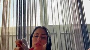 Sapphire the busty brunette's masturbation orgasm compilation